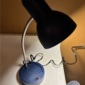 Navy Desk Lamp with Flexible Neck